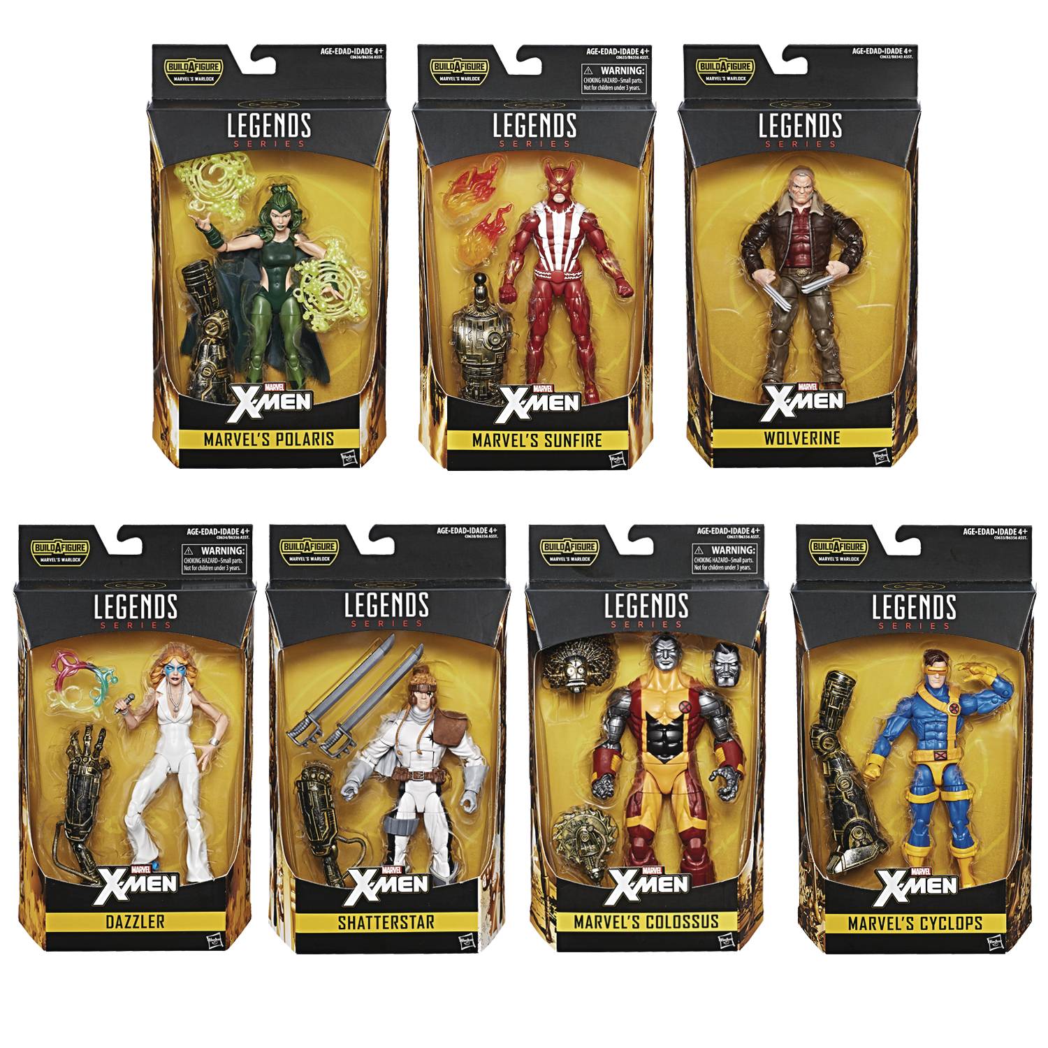 Hasbro X-Men Legends Warlock Series - Set of 7 Figures